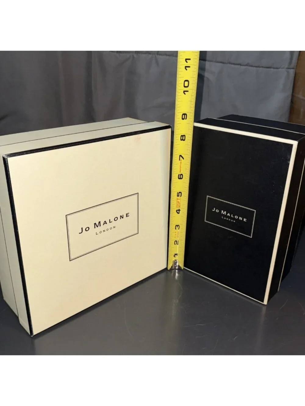 Jo Malone London EMPTY Gift Boxes Black Box 9”Lx5”Wx4”H Ivory Box 9”Lx8”Wx3.5”H